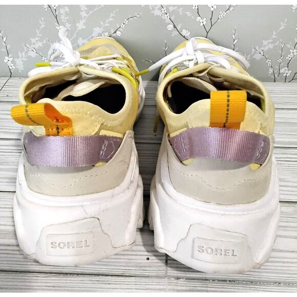 Sorel Kinetic Breakthru Tech Lace Yellow Womens SZ 8.5 Women's Running Shoes - Picture 6 of 9